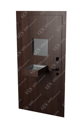металлическая кассовая дверь с выдвижным лотком
