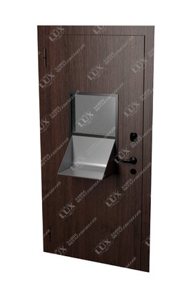 металлическая дверь с кассовым модулем, отделка МДФ