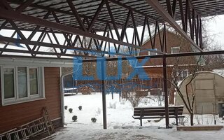 односкатные фермы с заполнением для навеса из металлочерепицы